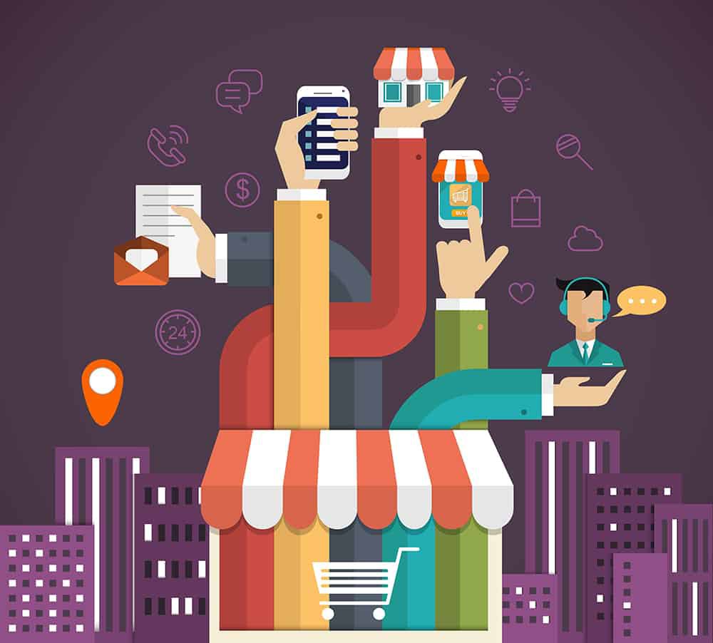 Multichannel-retail multi-channel retail graphic
